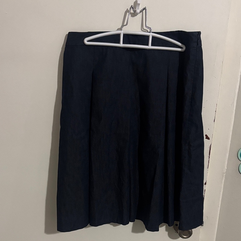 Women's Size 8 The Limited Pleated A-Line Skirt Navy Blue